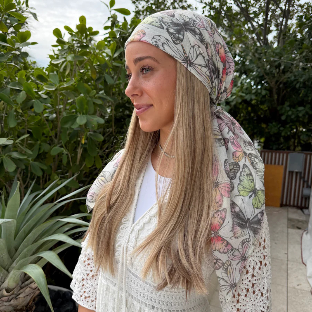 The Scarf Bar Pastel Butterfly Headscarf - TSB-25-SS26
