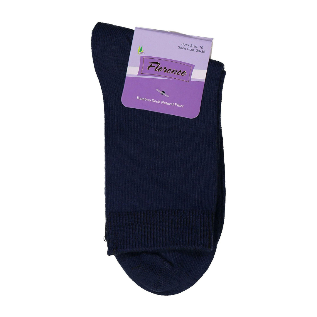Florence Bamboo Quarter Crew Sock Navy - 179