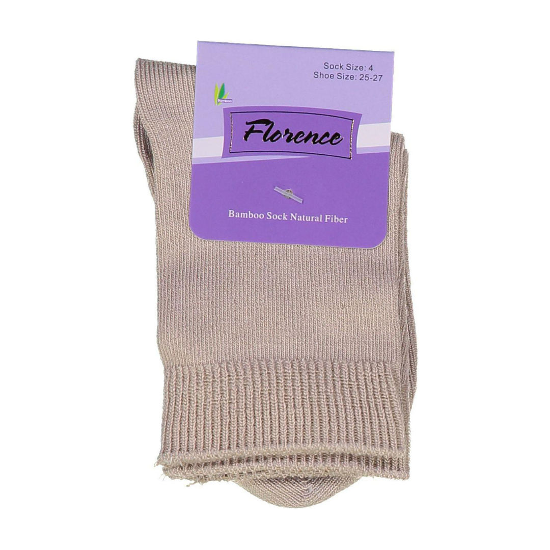 Florence Bamboo Quarter Crew Sock Stone - 179