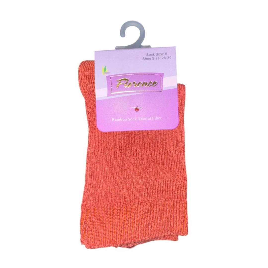 Florence Bamboo Quarter Crew Sock Rust - 179