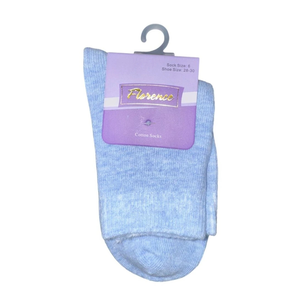 Florence Bamboo Quarter Crew Sock Blue Malange - 179