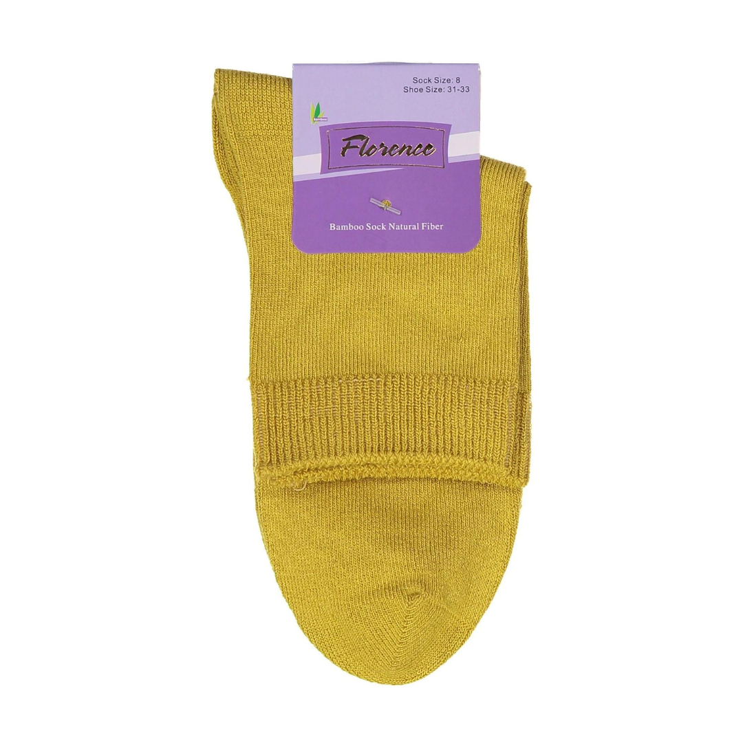 Florence Bamboo Quarter Crew Sock Musturd - 179