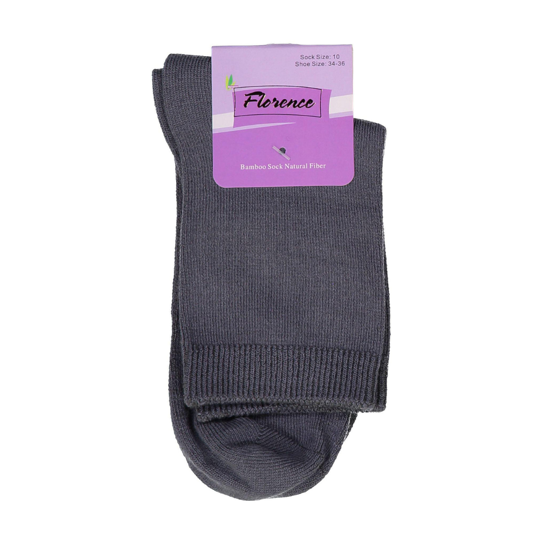 Florence Bamboo Quarter Crew Sock Med Gray - 179