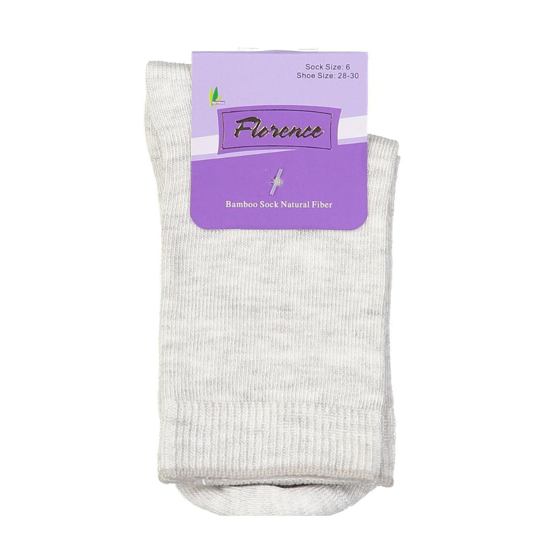 Florence Bamboo Quarter Crew Sock Grey Melange - 179