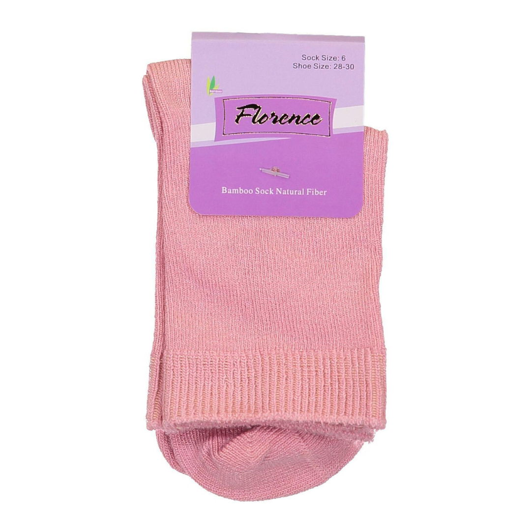 Florence Bamboo Quarter Crew Sock Dusty Pink - 179