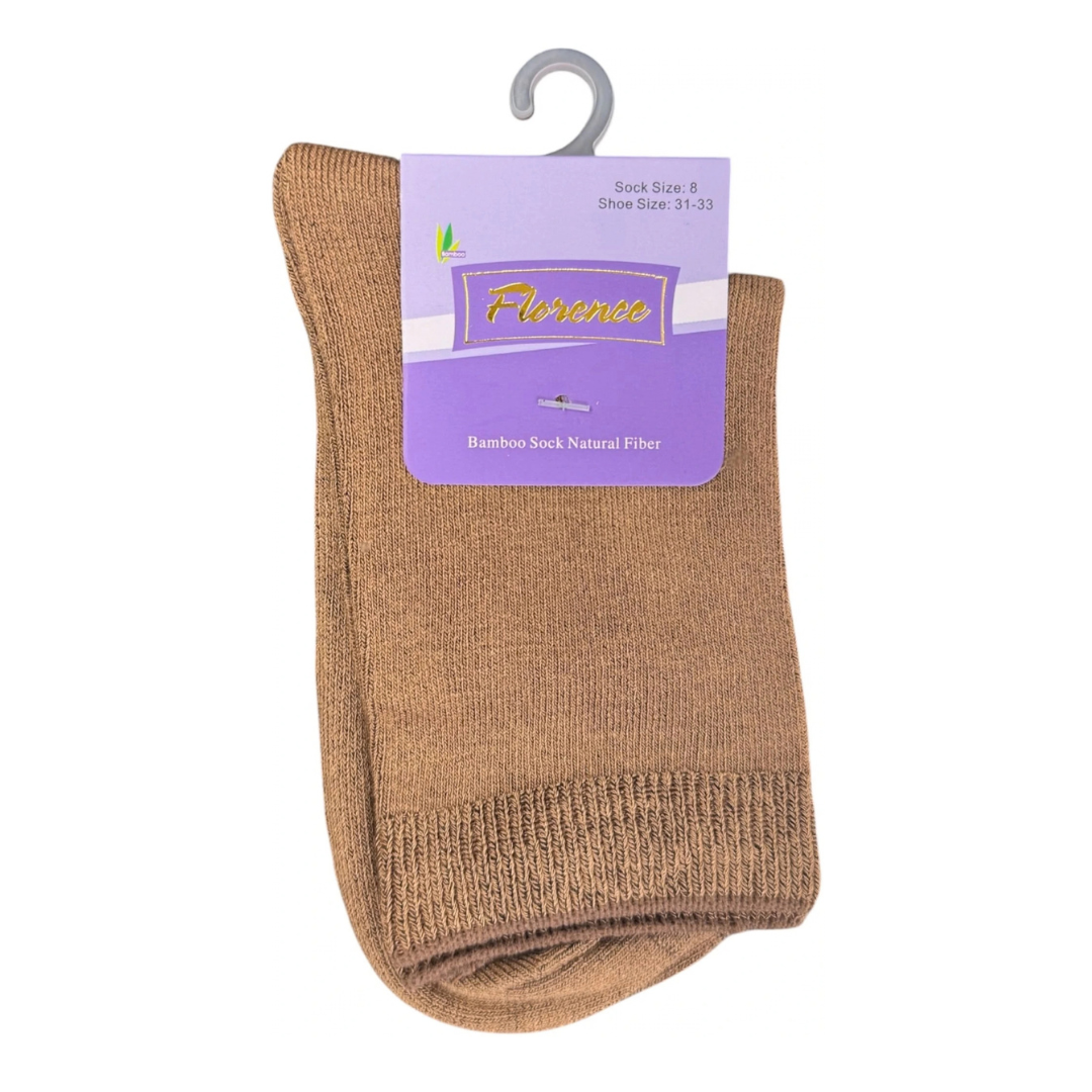 Florence Bamboo Quarter Crew Sock Cinnamon - 179