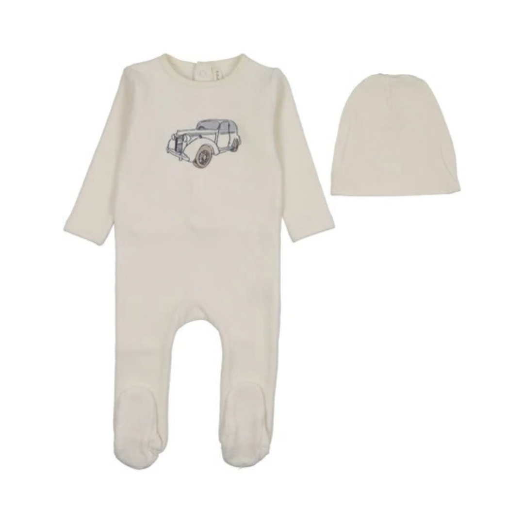 Lilette Stitched Graphic Velour Footie Set - LTF26LS116FS