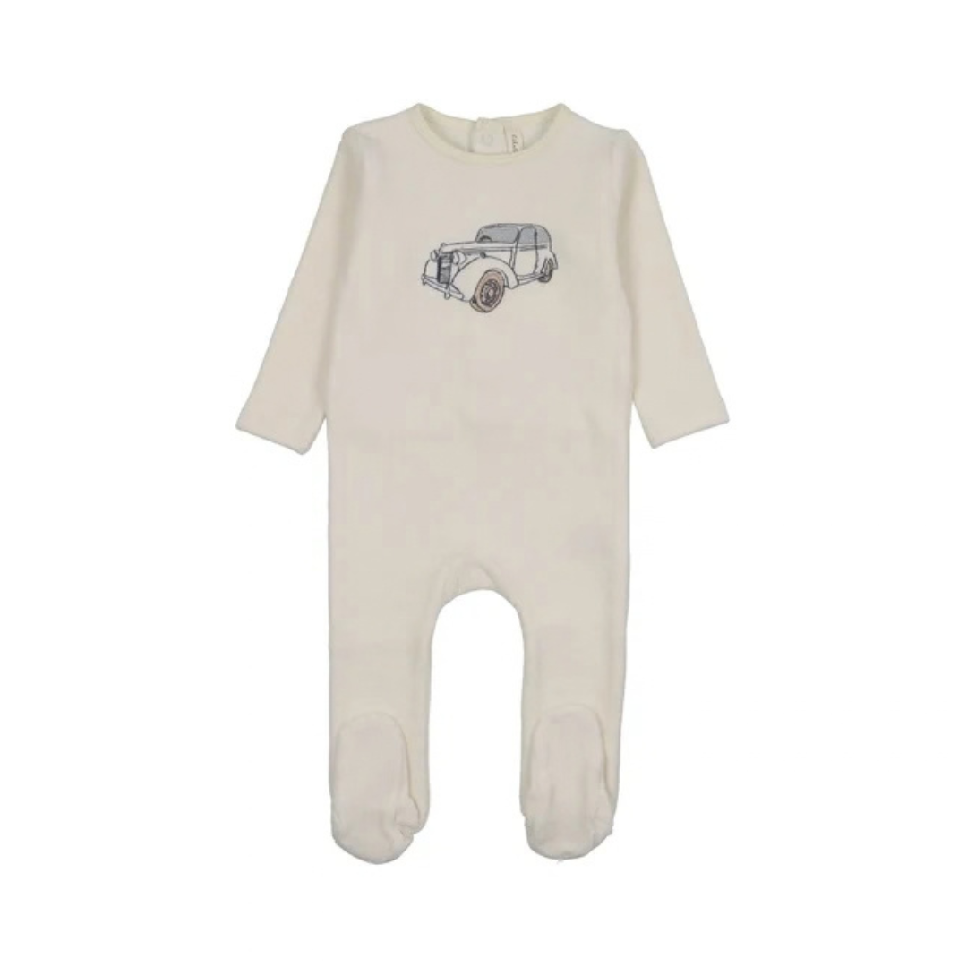 Lilette Stitched Graphic Velour Footie - LTF26LS116F