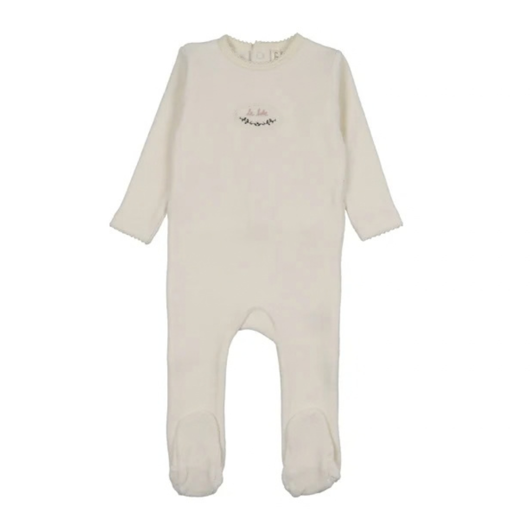 Lilette Velour Patch Footie - LTF26LS111F
