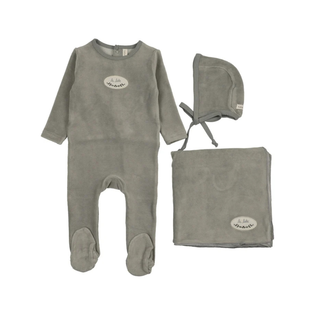 Lilette Velour Patch Layette Set - LTF26LS111