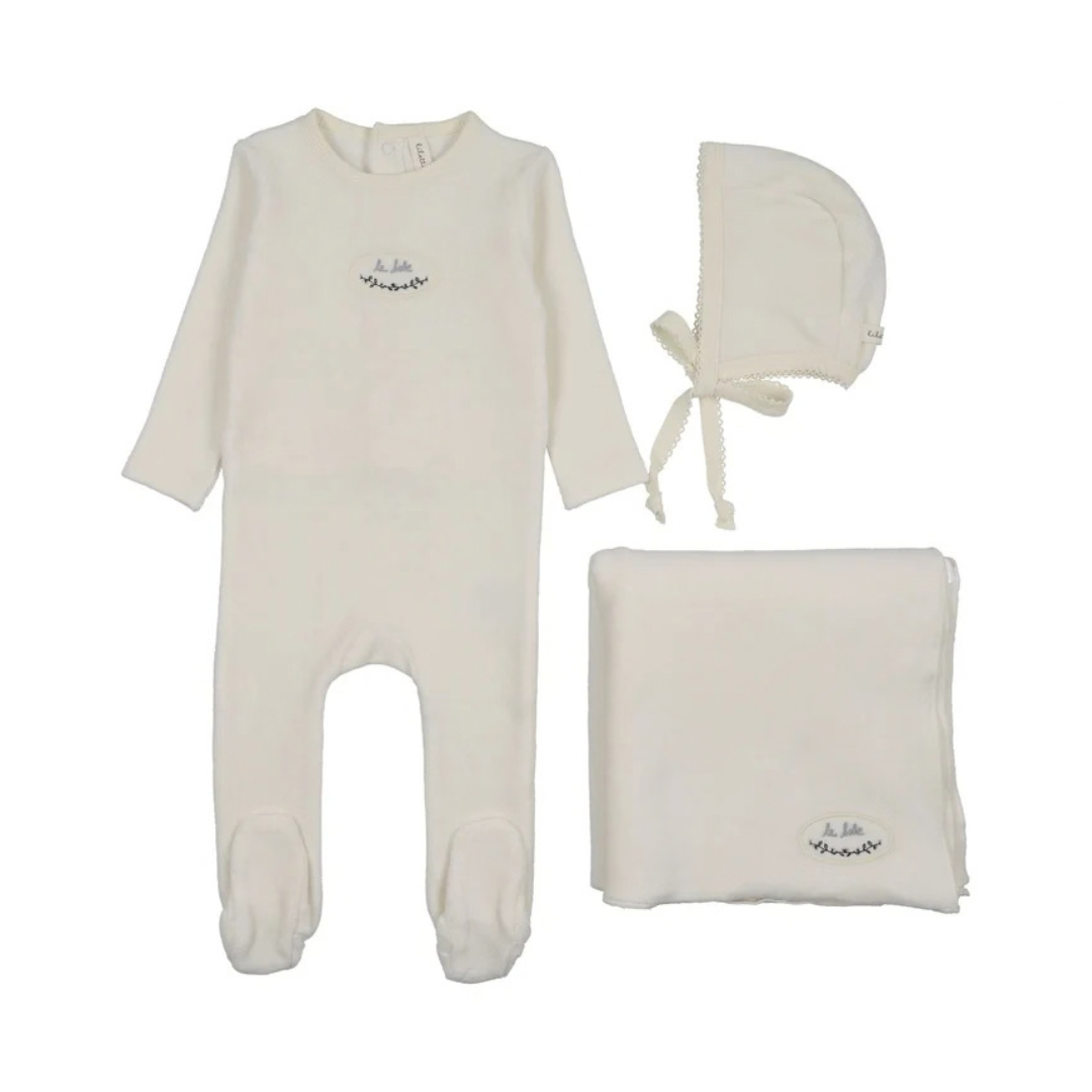 Lilette Velour Patch Layette Set - LTF26LS111