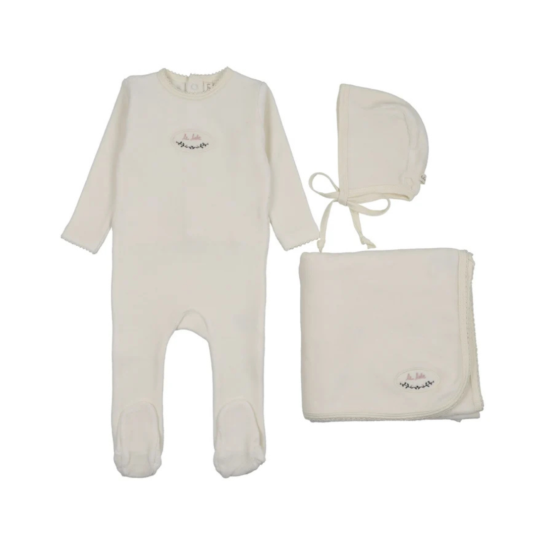 Lilette Velour Patch Layette Set - LTF26LS111