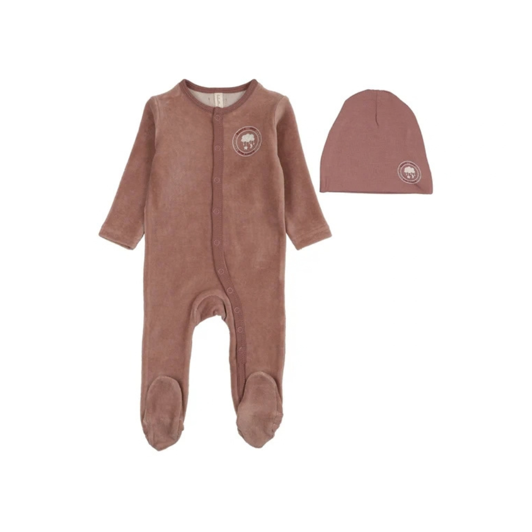 Lilette Velour Snap Down Footies Set - LTF26LS112FS