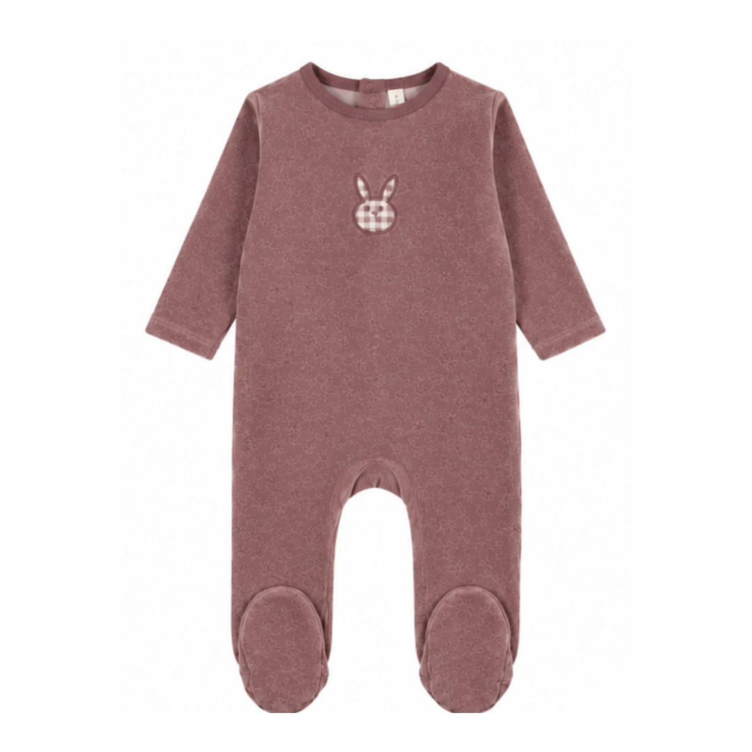 Lilette Velour Snap Down Footie - LTF26LS112F