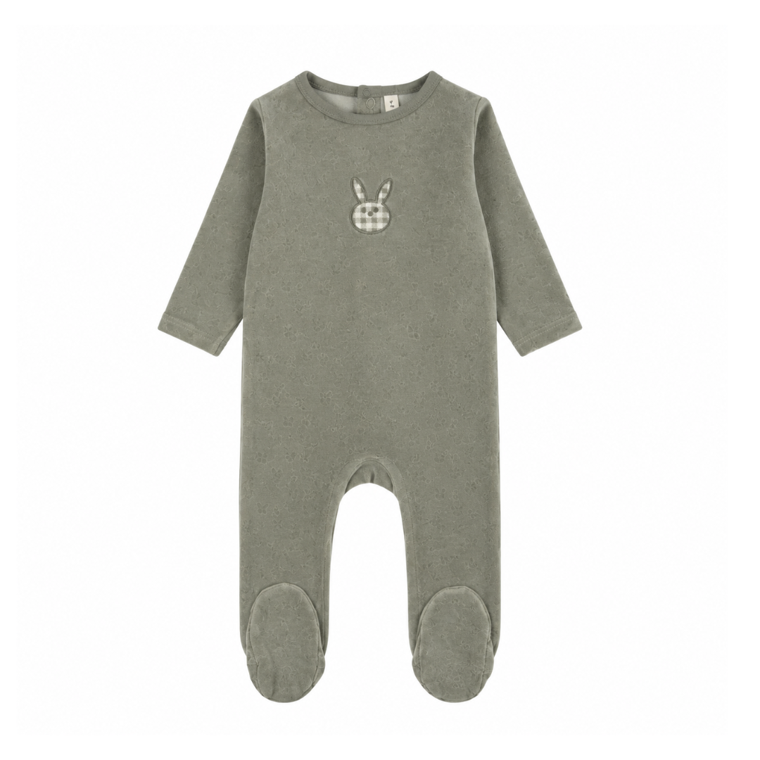 Lilette Velour Snap Down Footie - LTF26LS112F