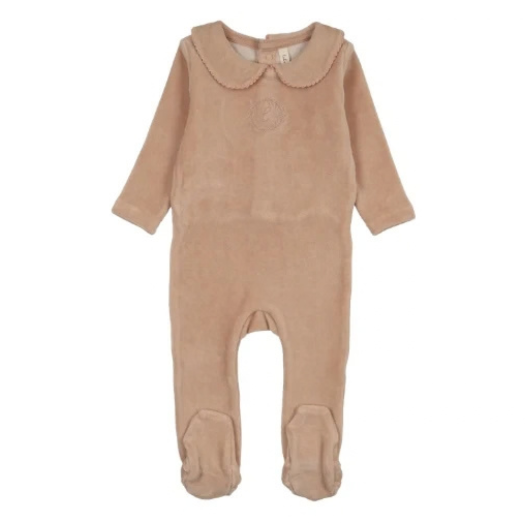 Lilette Velour Crest Emblem Footie - LTF26FS200