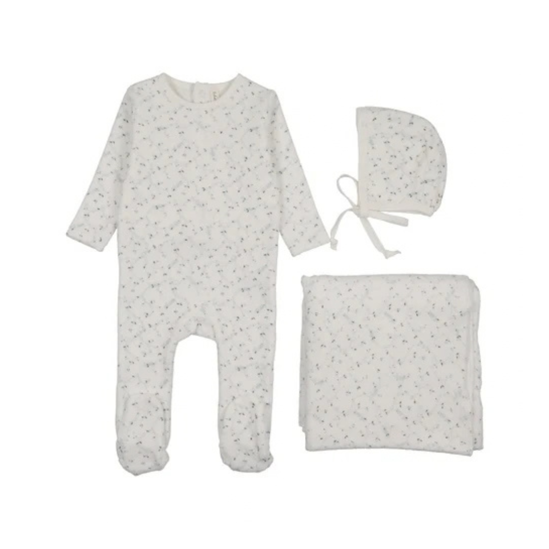 Lilette Branch Velour Layette Set - LTF26LS115