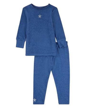 MiniMoi Star Embroidered Textured 2 Pc Pajama Set - IBP10506