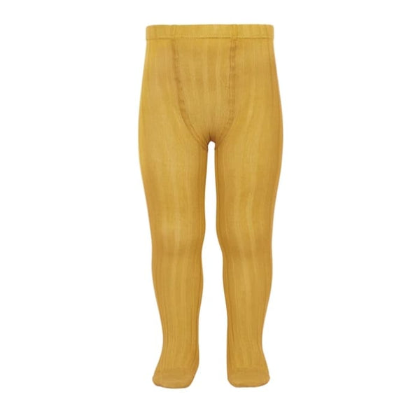 Condor Ribbed Cotton Tights 645 Curry - 32016/1