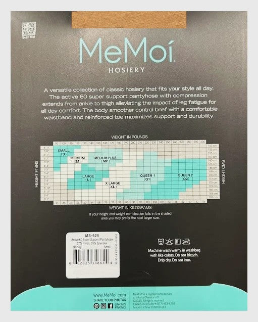 Memoi Active 60 Super Support Cotton On Top Pantyhose 60 Denier - MCT-368