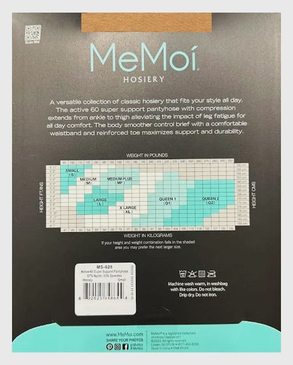 Memoi Active 60 Super Support Cotton On Top Pantyhose 60 Denier - MCT-368