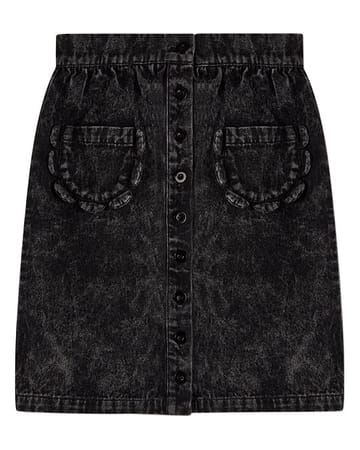 MiniMoi Scalloped Pocket Denim Long Skirt - ISV10551