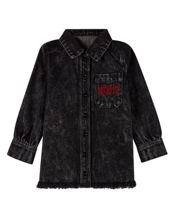 MiniMoi Collared Button Down Denim Top - IWV10547