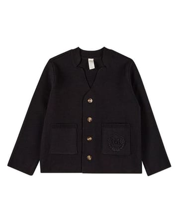 MiniMoi Knit Cardigan With Raised Pocket Crest - IXI10543