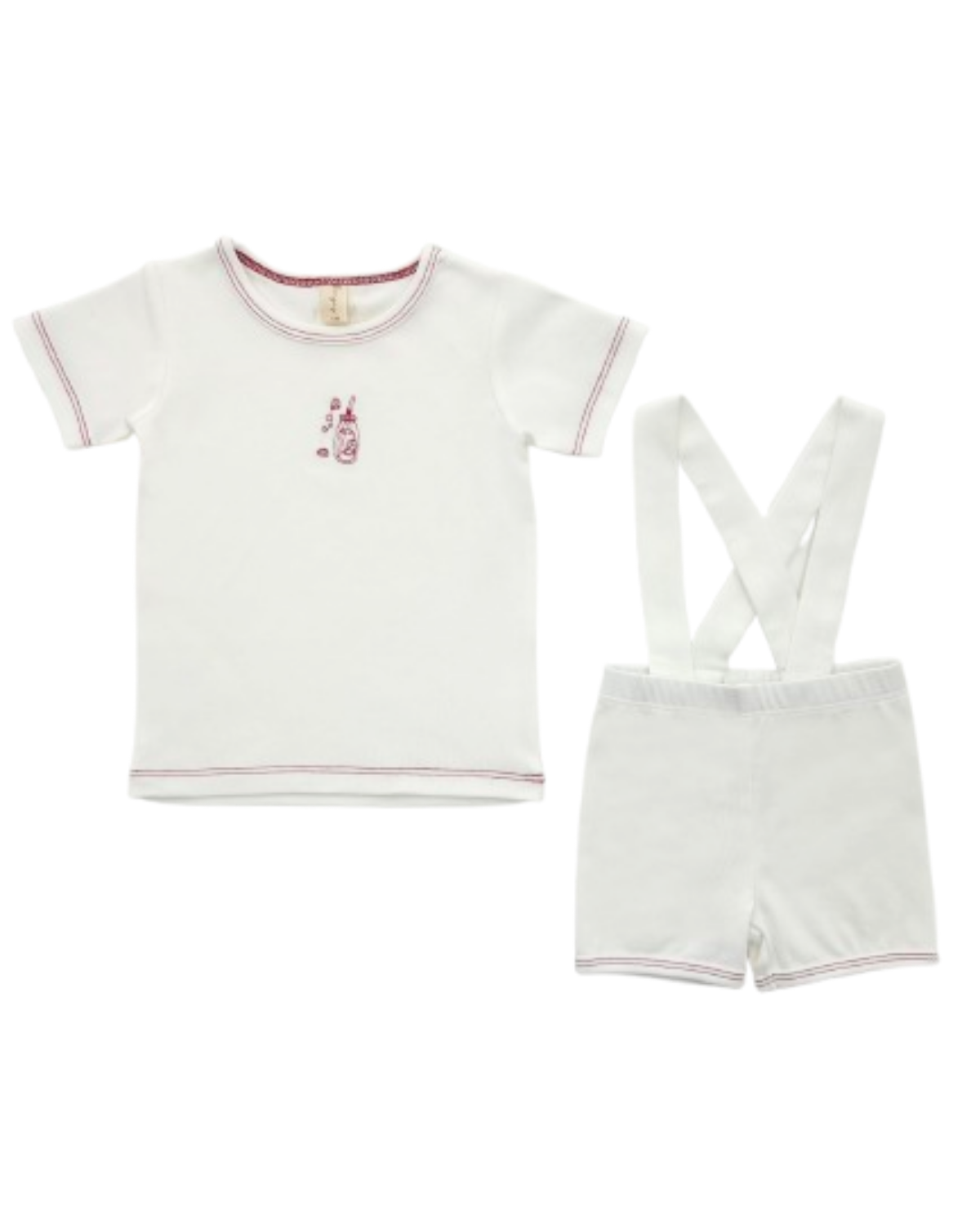 Bonjoy Embroidered Lemonade Suspender Set - SL25011