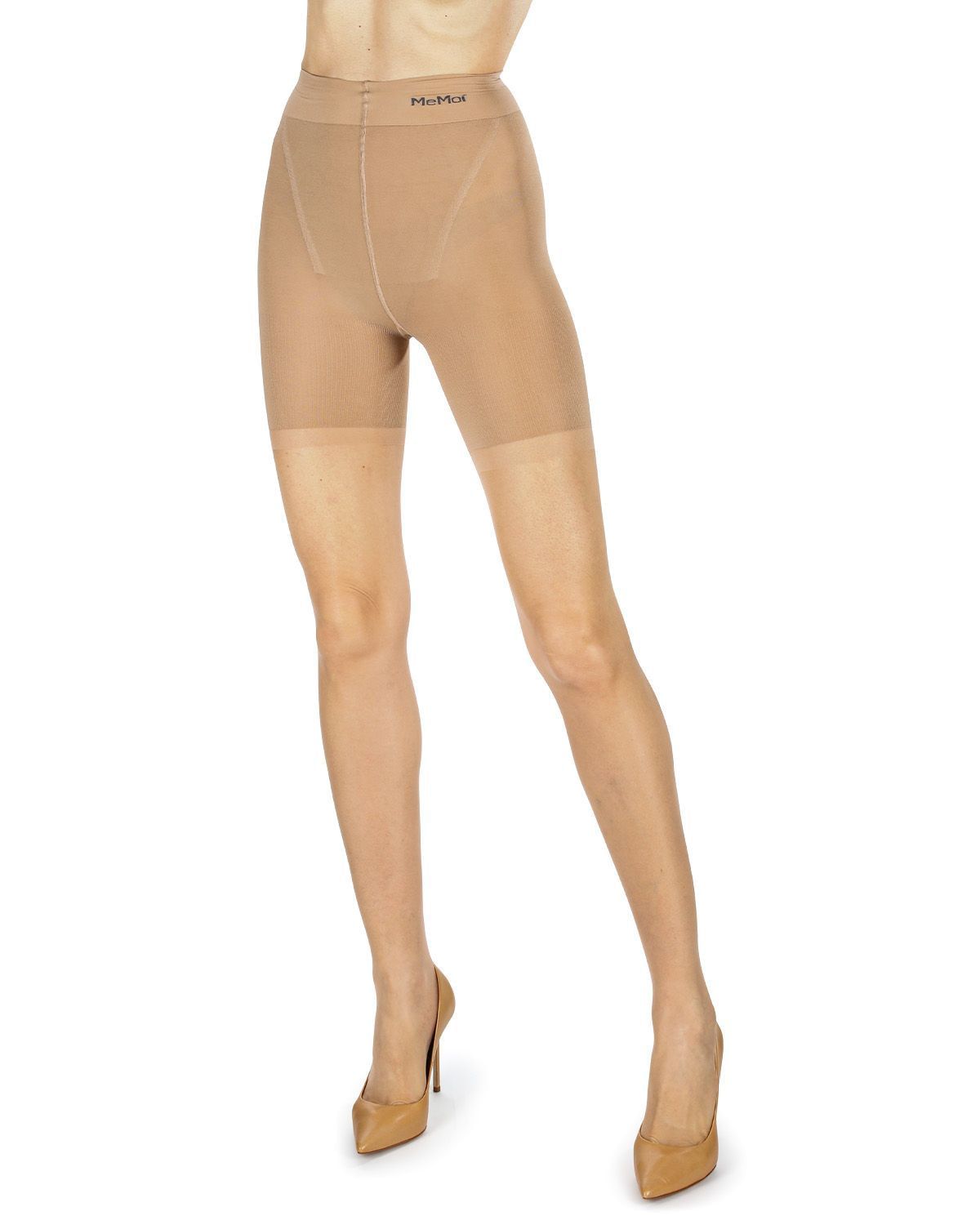 Memoi Women's Nudes Ultra Bare Essentials Longline Control Top LUXE Pantyhose