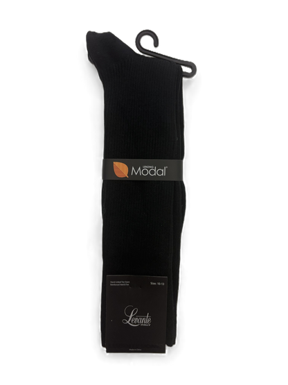 Levante Mens Modal Durable and Flexible Pin Rib Crew Sock - Lv-109