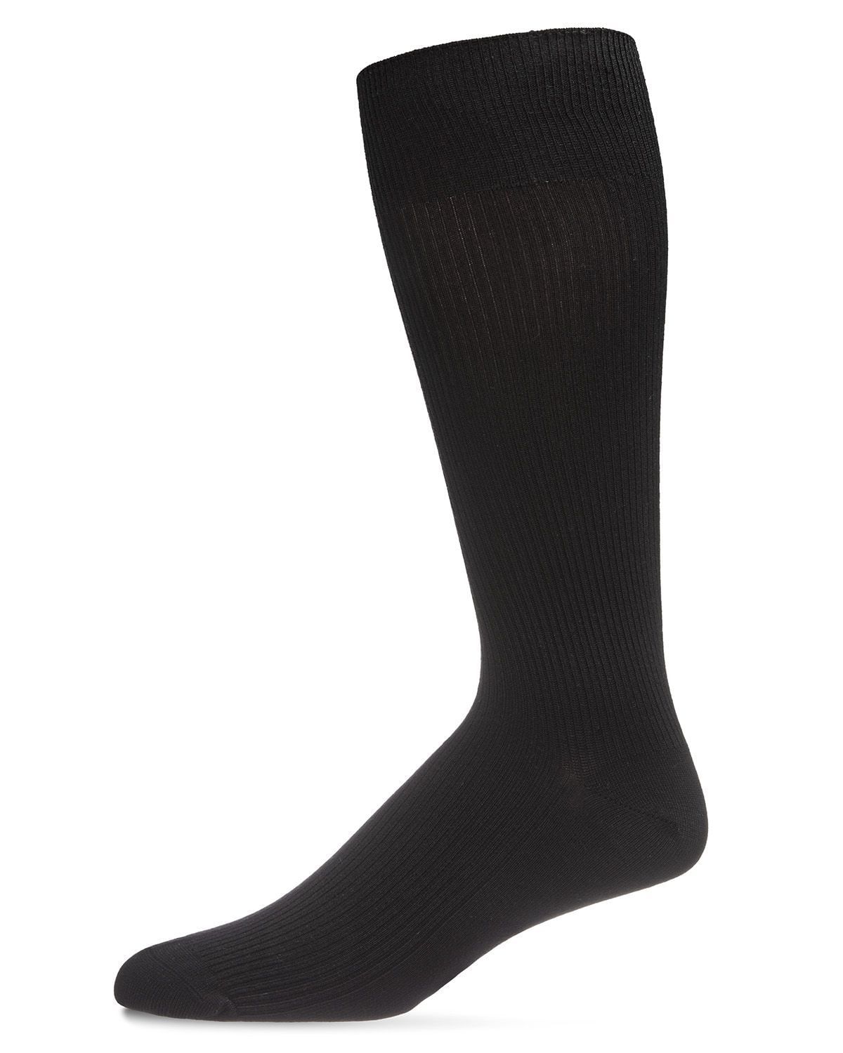 Levante Men's Modal Durable and Flexible Pin Rib Crew Sock