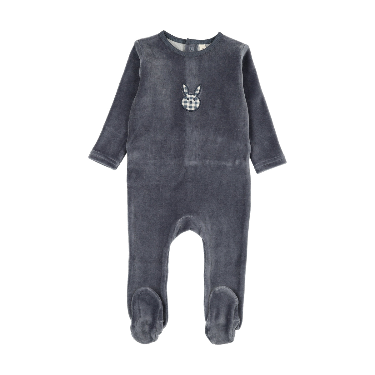 Lilette Velour Gingham Bunny Footie - LTF26F300