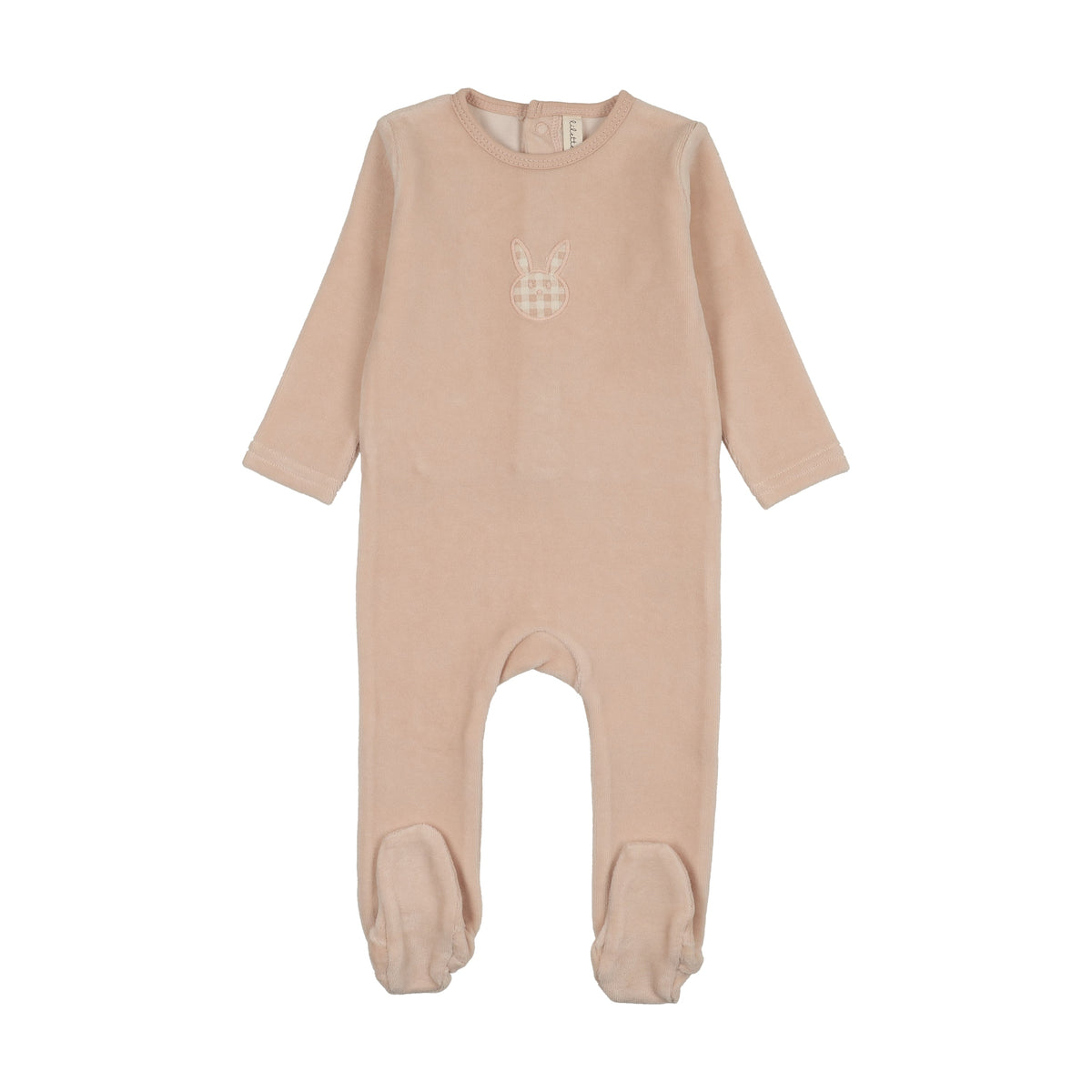 Lilette Velour Gingham Bunny Footie - LTF26F300