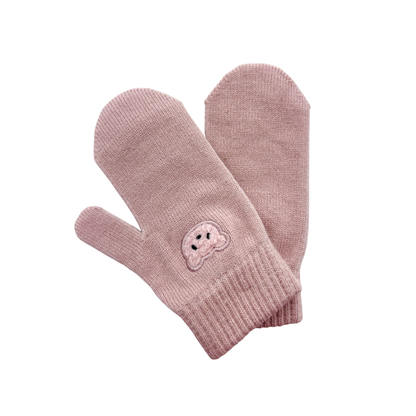 Mini Pops Mitten With Teddy Applique - M-106T