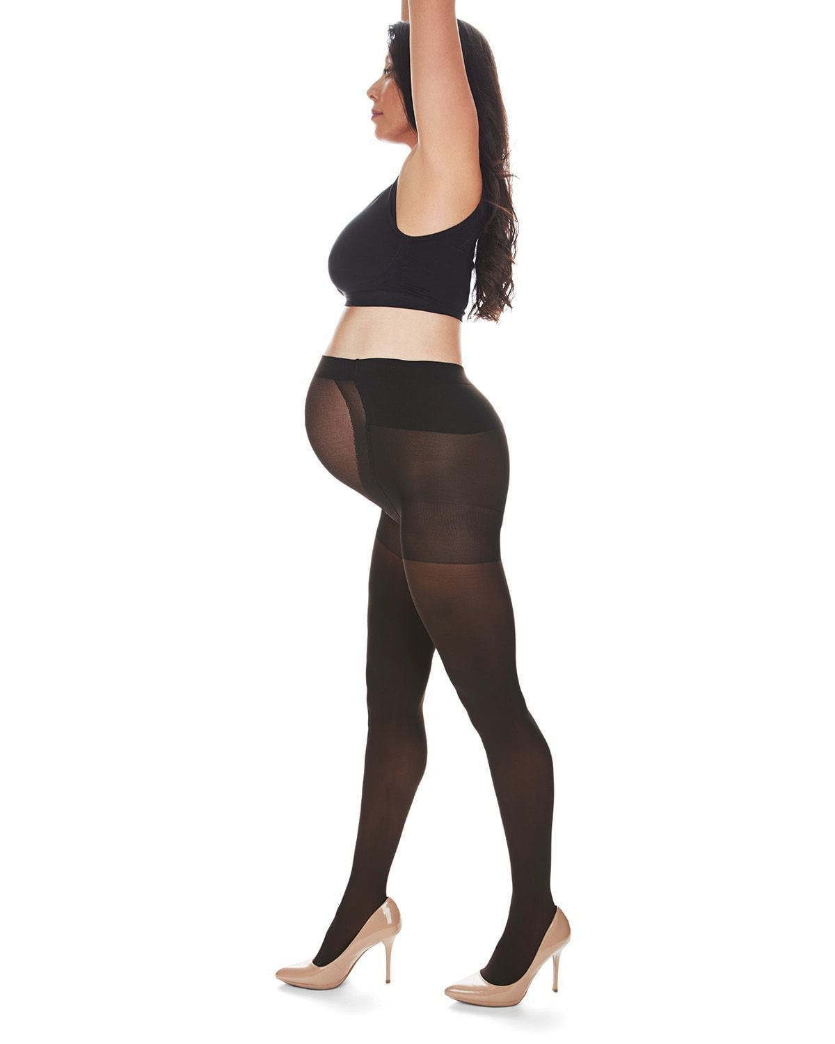 Memoi Womens Microfiber 60 Denier Opaque Maternity Tights