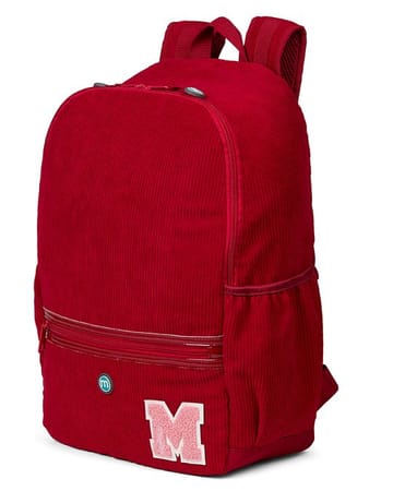 Memoi Corduroy M Patch 16 Single Pocket Backpack - MAC-064