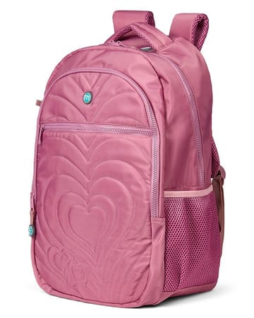 Memoi Quilted Heart 17 Double Pocket Backpack - MAC-067