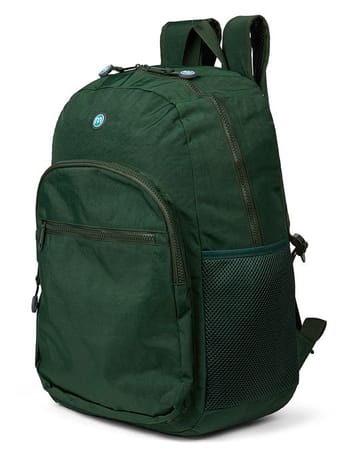 Memoi Crinkled Nylon 17 Double Pocket Backpack - MAC-069