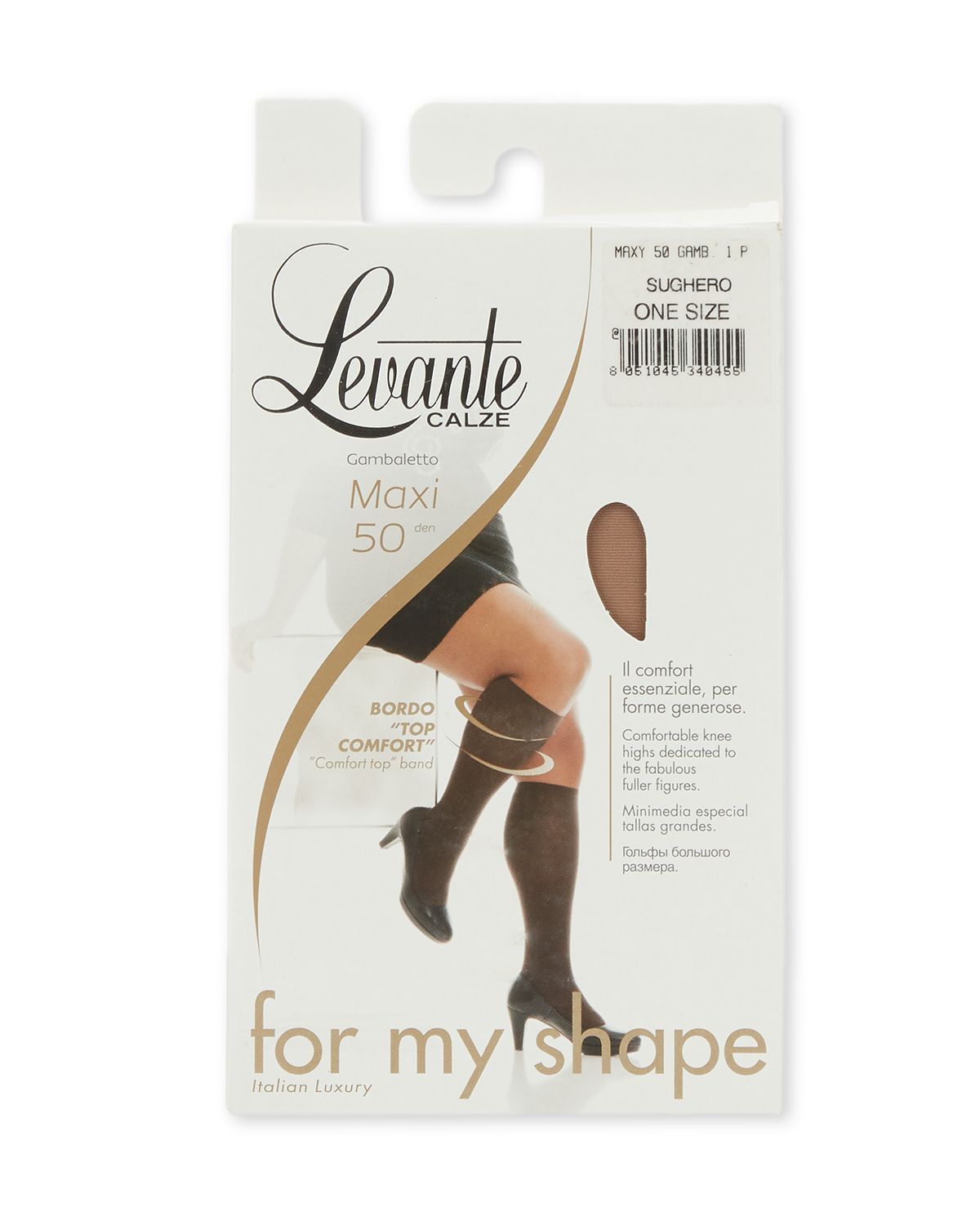 Levante Women's Plus Size Opaque Knee High Stockings