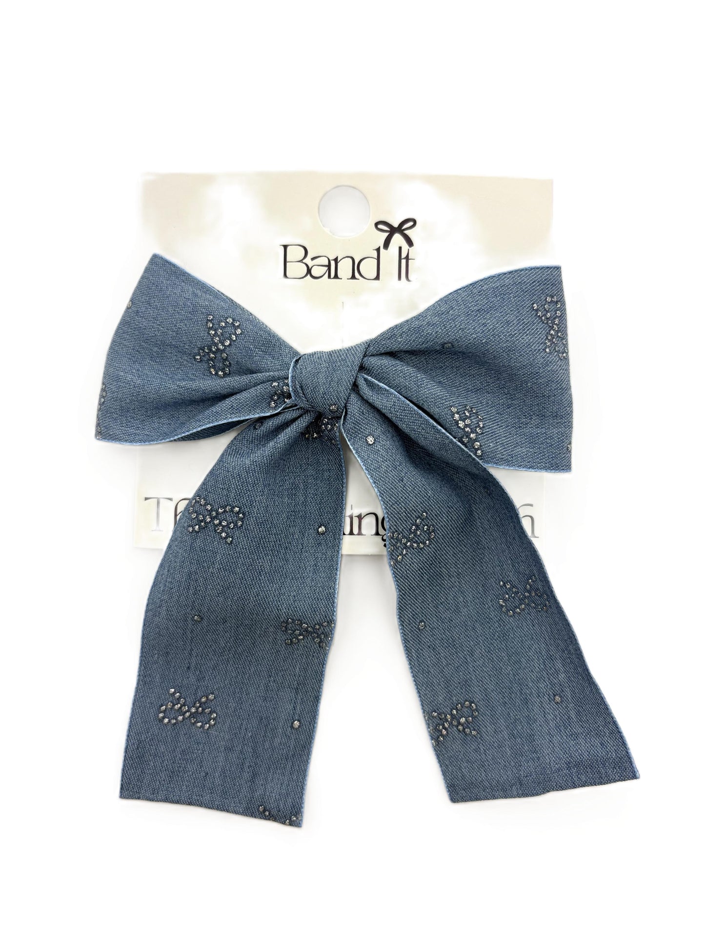 Hp Hair Accessories Denim Bow Design Med Bow - MD26S-013MB