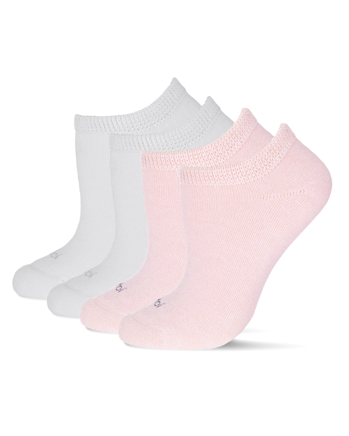 2 pair Unisex Diabetic Full Cushion Low Cut Socks