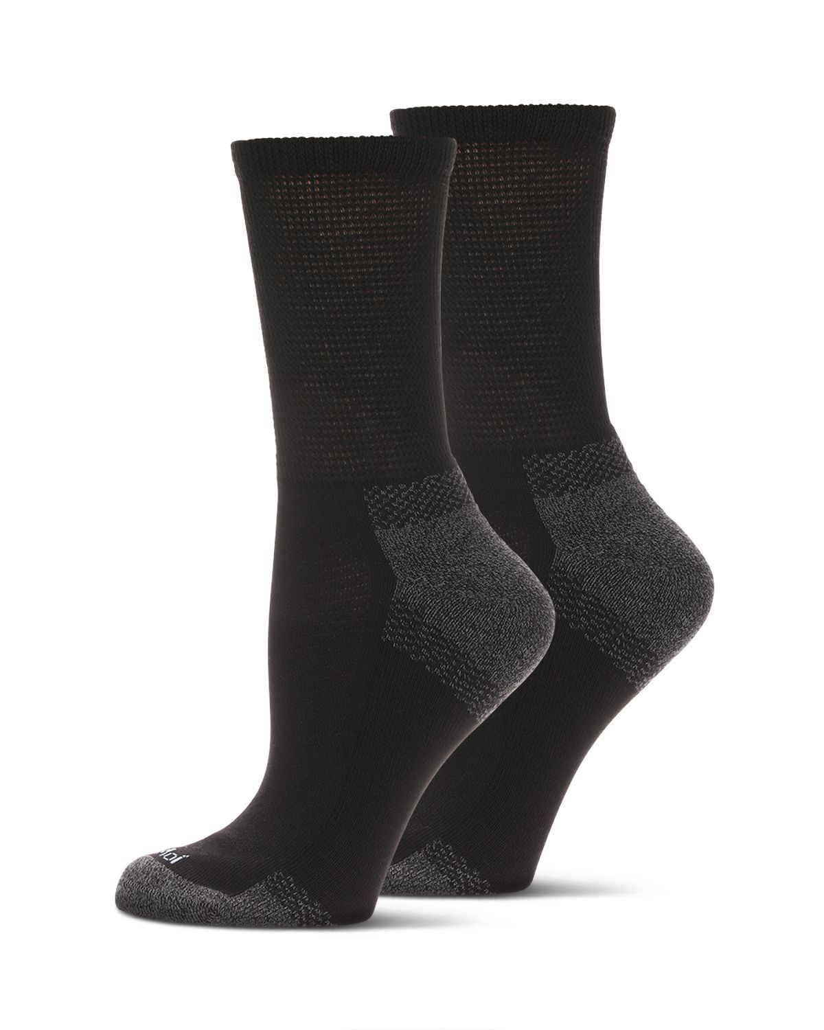 Memoi 2 Pair Pack Unisex Diabetic Half Cushion Quarter Socks