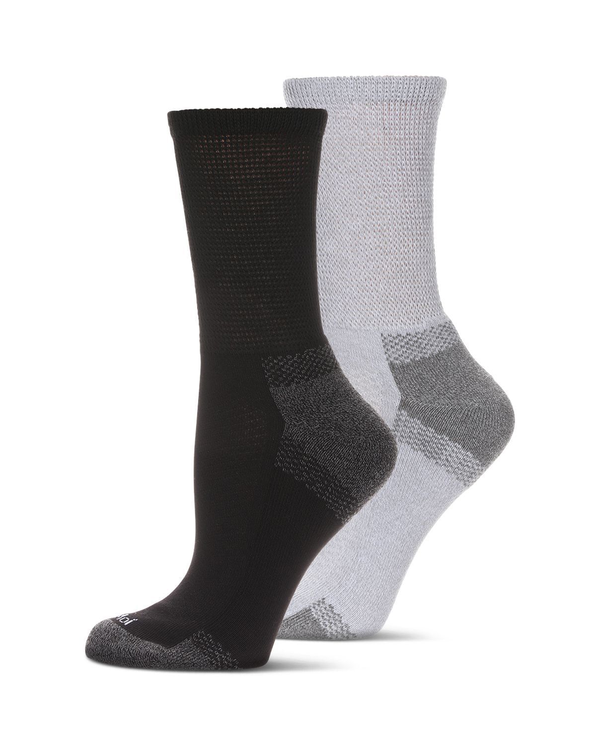 Memoi 2 Pair Pack Unisex Diabetic Half Cushion Quarter Socks