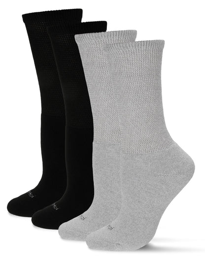 2 Pair Unisex Diabetic Full Cushion Crew Socks