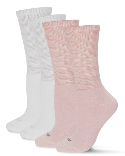 2 Pair Unisex Diabetic Full Cushion Crew Socks