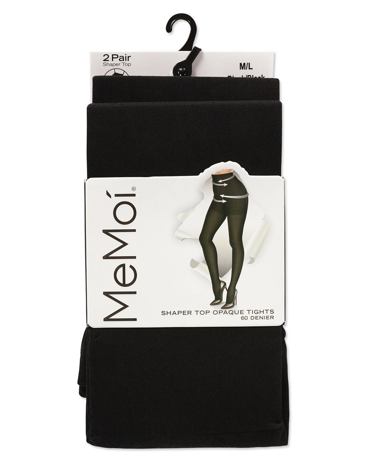 Memoi Women's 2 Pair Pack Shaper Control Top Tights