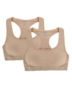 Memoi Girls 2 Pair Pack Racerback Sports Training Bra