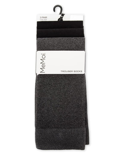 Heather/Solid 3 Pair Trouser Socks