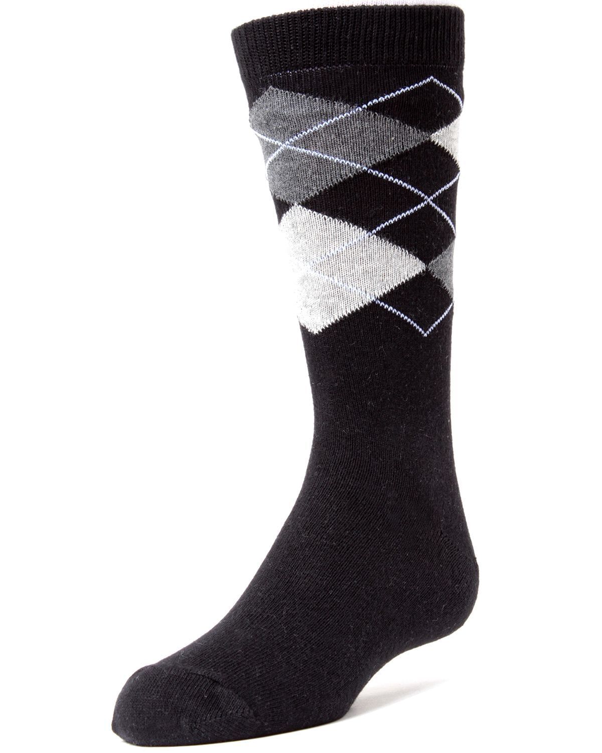 Memoi Prim and Preppy Boys Cotton Blend Argyle Socks - Mk-132